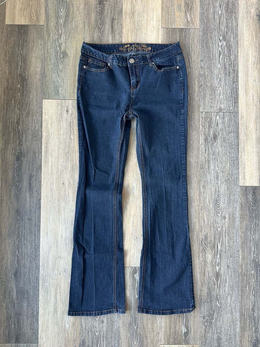Wax Jean Dark Wash Mid Rise Bootcut Jeans Size 13 Waist 28